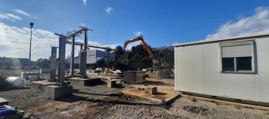 Préfabriqué industriel sur chantier