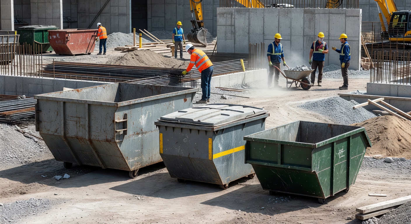 Mise en place des bennes